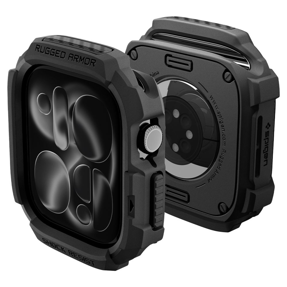 Spigen Rugged Armor-etui til Apple Watch 42 mm – mat sort