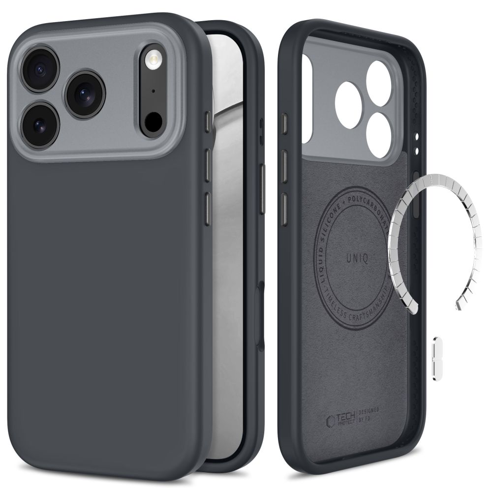 Tech-Protect Uniq MagSafe CC-etui til iPhone 18 Pro / 17 Pro – grafit
