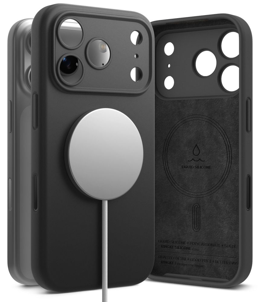 Ringke silikone-MagSafe-etui til iPhone 18 Pro – sort