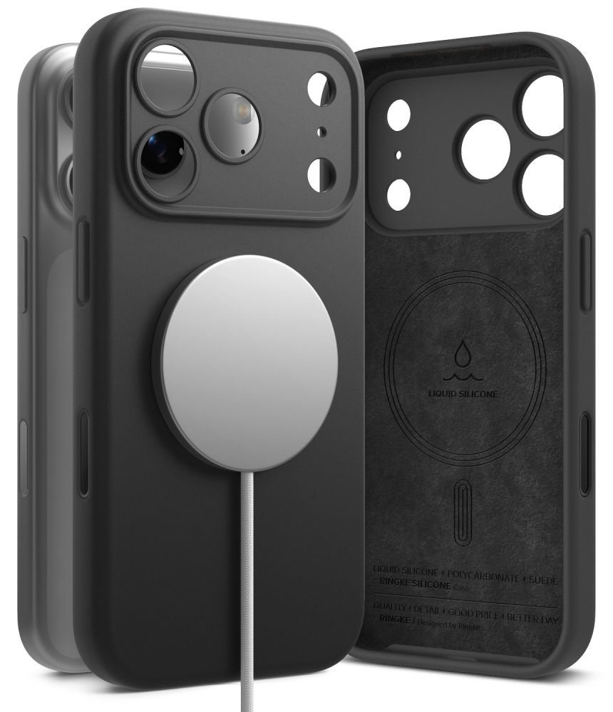 Ringke silikone-MagSafe-etui til iPhone 18 Pro Max – sort