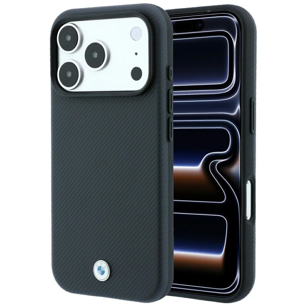 BMW Sign Kevlar-metal-logo MagSafe-etui til iPhone 18 Pro Max / 17 Pro Max – mørkegrå