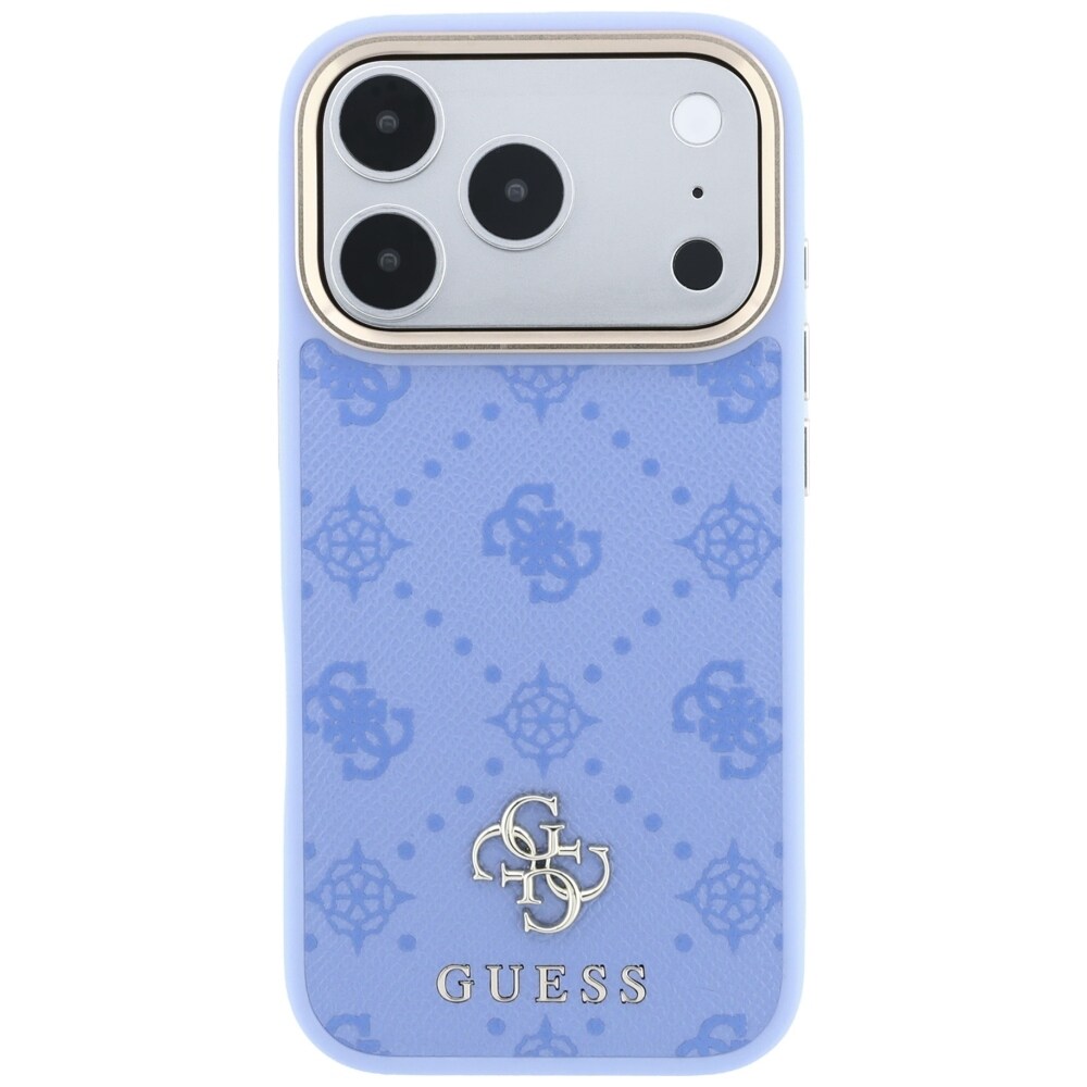 Guess Peony 4G MagSafe-etui med lille logo til iPhone 18 Pro / 17 Pro – Lysblå
