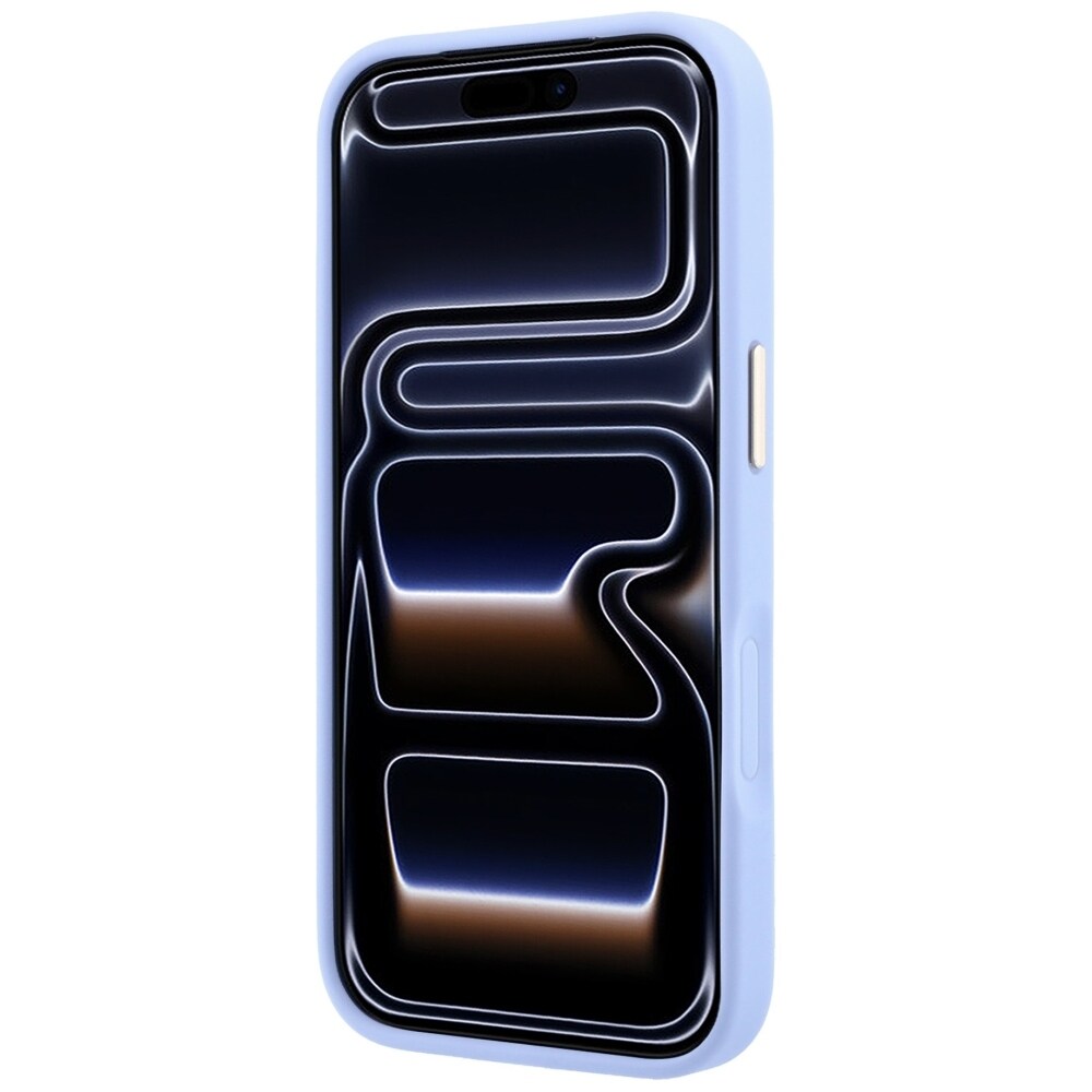 Guess Peony 4G MagSafe-etui med lille logo til iPhone 18 Pro / 17 Pro – Lysblå