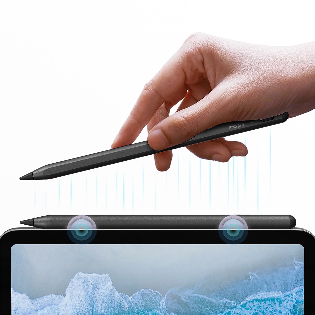 Metapen A8 V4 aktiv pen til iPad med USB-C – sort