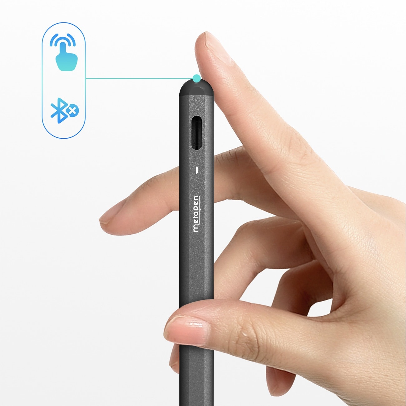 Metapen A8 V4 aktiv pen til iPad med USB-C – sort