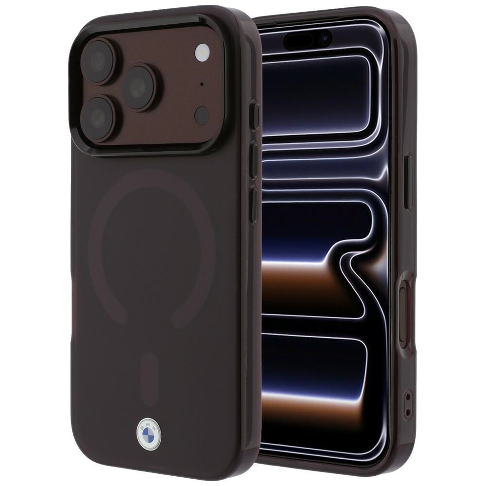 BMW Sign MagSafe-etui med frostet IML og metal-logo til iPhone 18 Pro Max / 17 Pro Max – burgunder