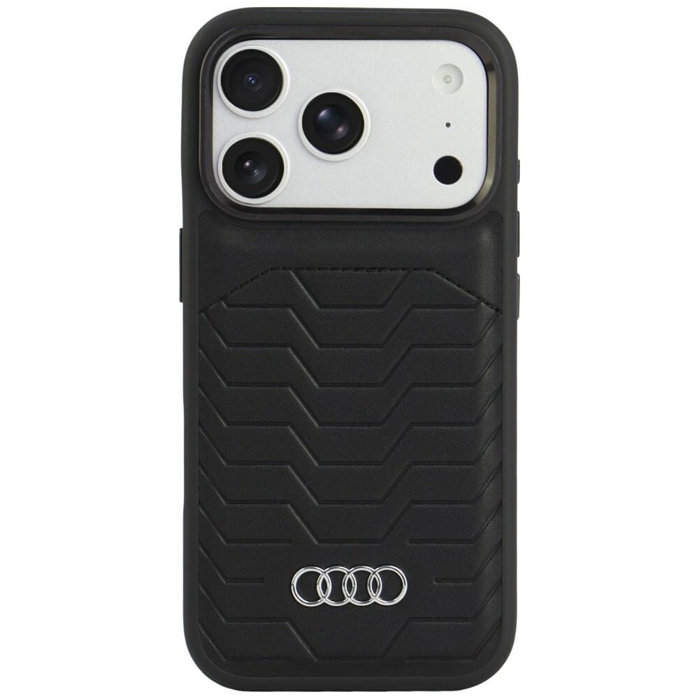 Audi GT MagSafe-etui i syntetisk læder til iPhone 18 Pro / 17 Pro – Sort