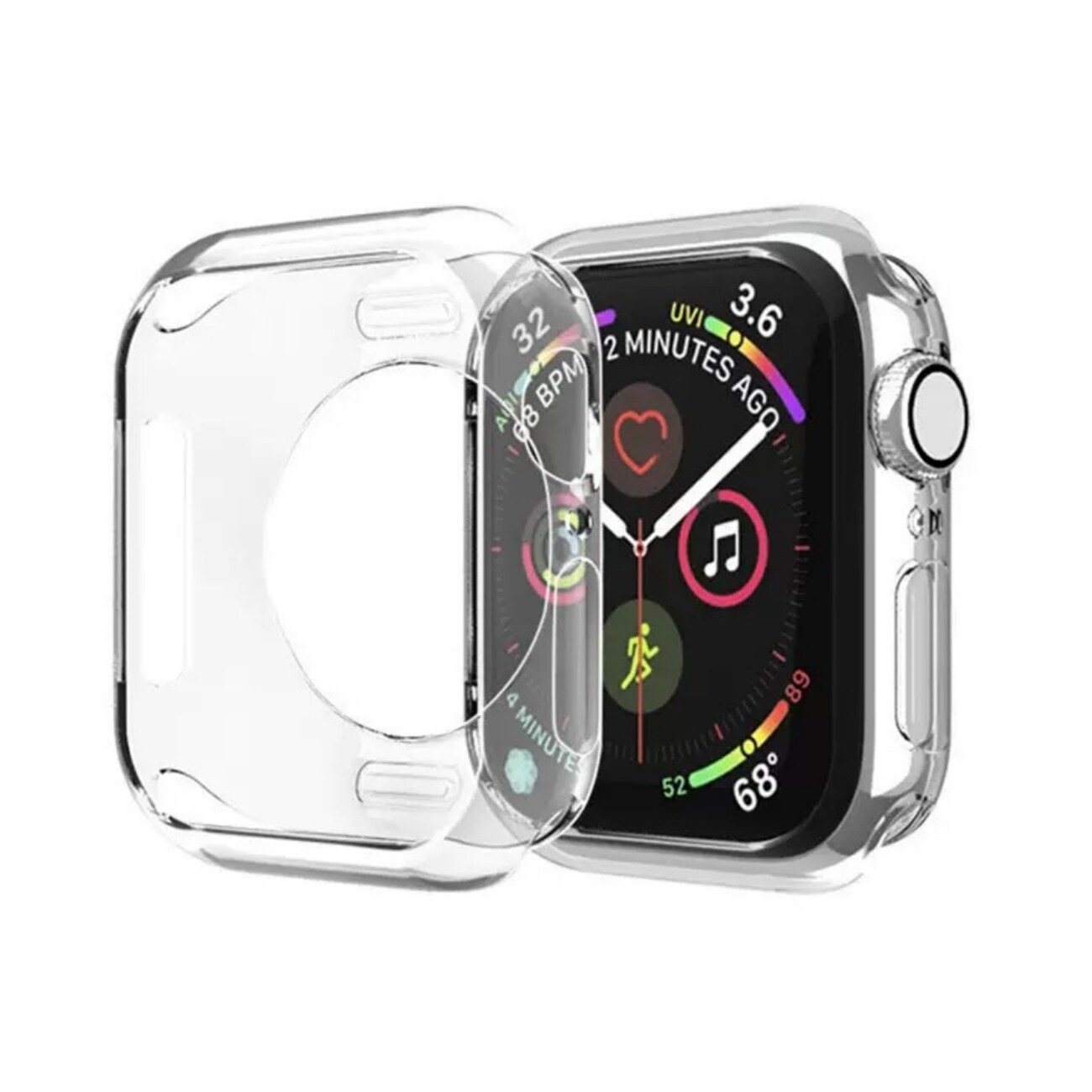 Ultraklar urkasse til Apple Watch 41 mm (Serie 7, 8 og 9) – Gennemsigtig