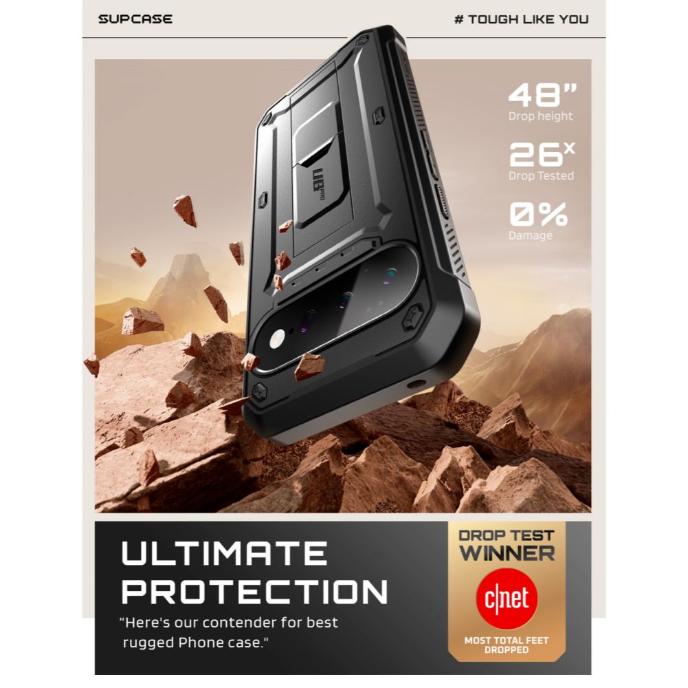 Supcase Unicorn Beetle Pro-etui til Google Pixel 11 Pro XL – Sort