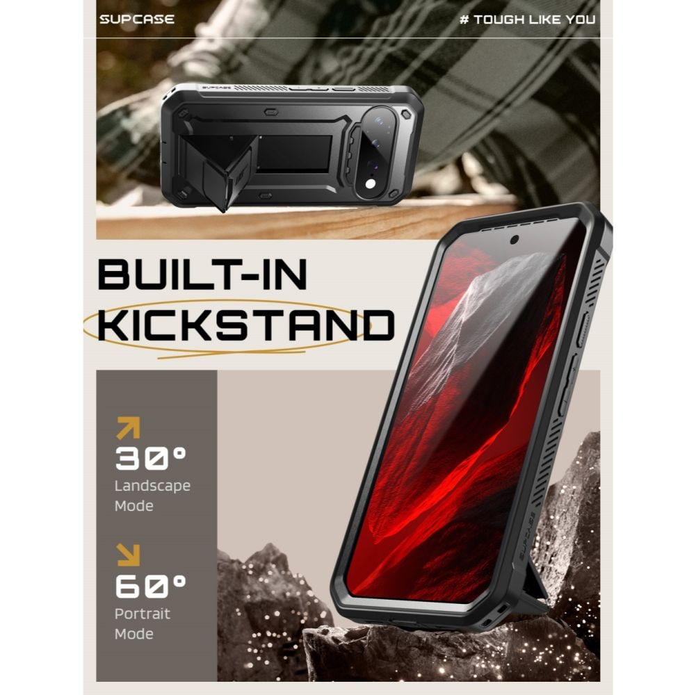 Supcase Unicorn Beetle Pro-etui til Google Pixel 11 Pro XL – Sort