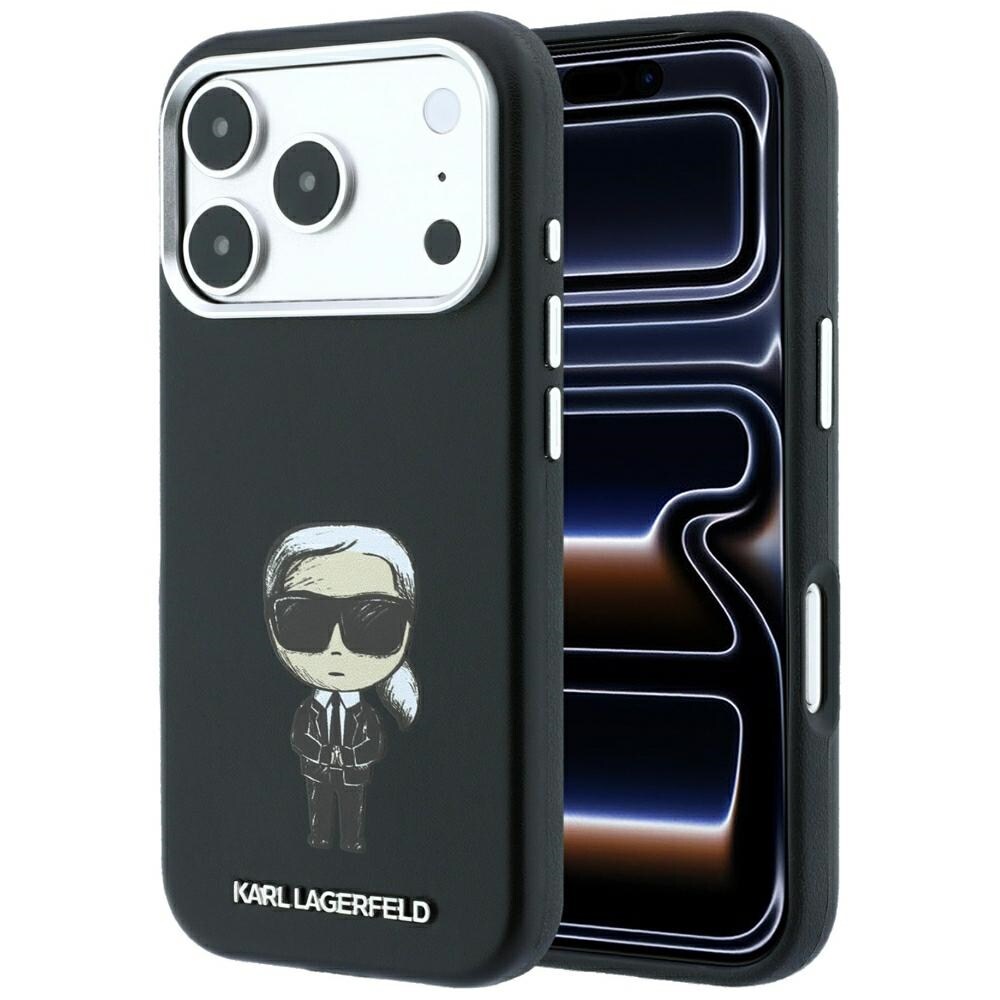 Karl Lagerfeld Smooth Ikonik Sketch MagSafe-etui til iPhone 18 Pro Max / 17 Pro Max – Sort
