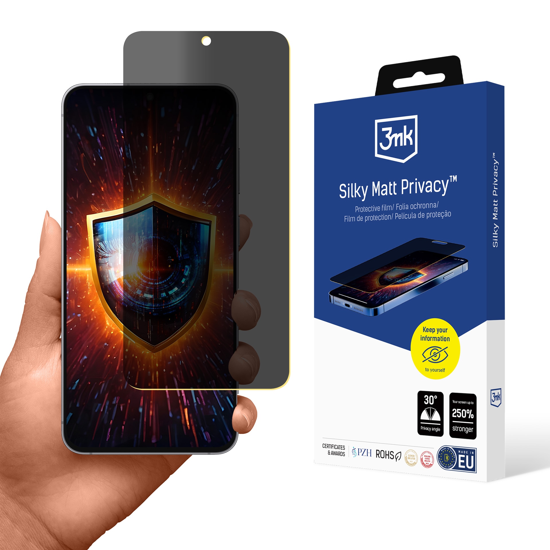3mk Silky Matt Privacy – mat skærmbeskytter til Samsung Galaxy S26 FE