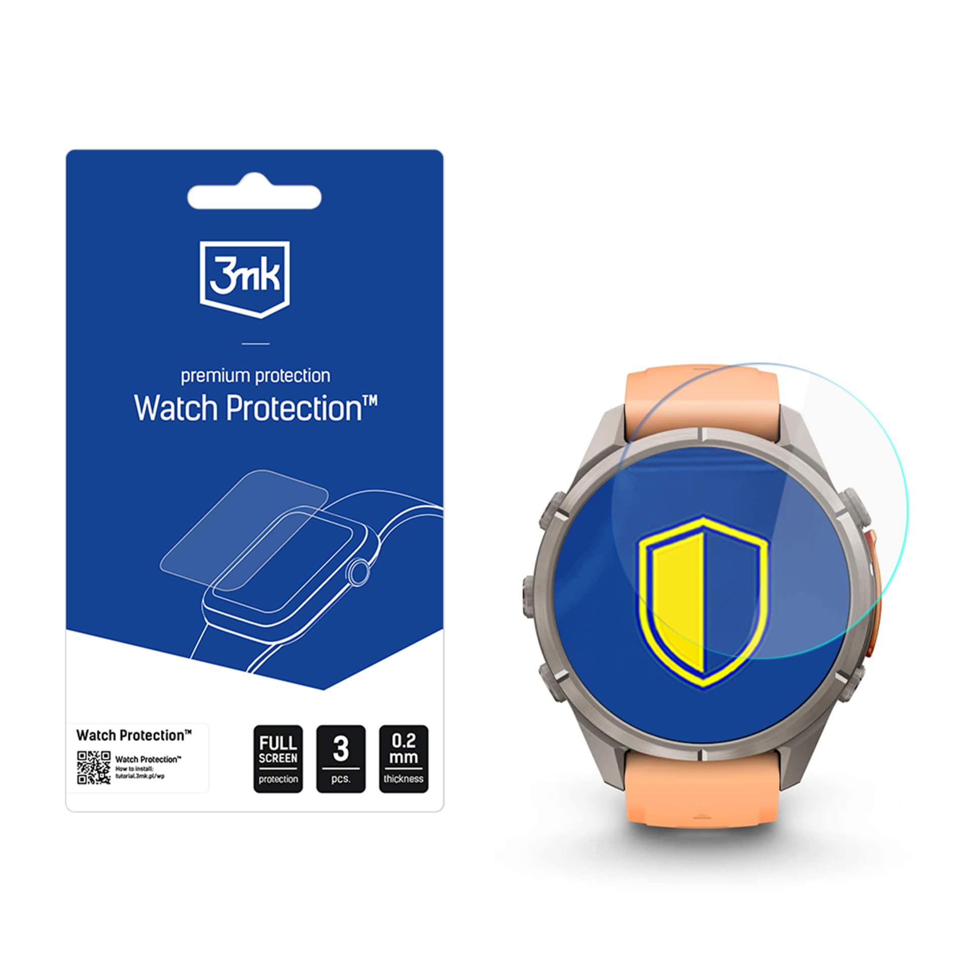 3mk Watch Protection FlexibleGlass hybridglas til Garmin Fenix 9 Pro 43 mm