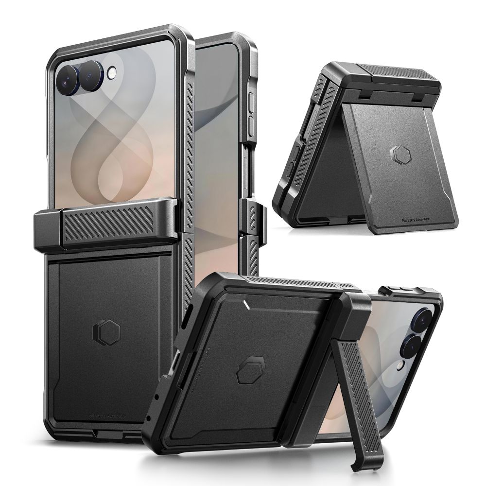 Tech-Protect Kevlar Pro-etui til Samsung Galaxy Z Flip 8 – sort