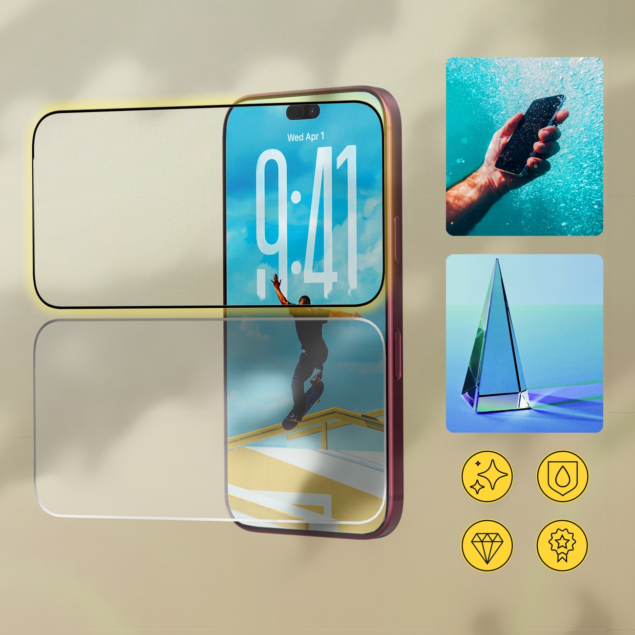Wozinsky EasyFit Privacy Glass-skærmbeskytter til iPhone 18 Pro – 2 stk.