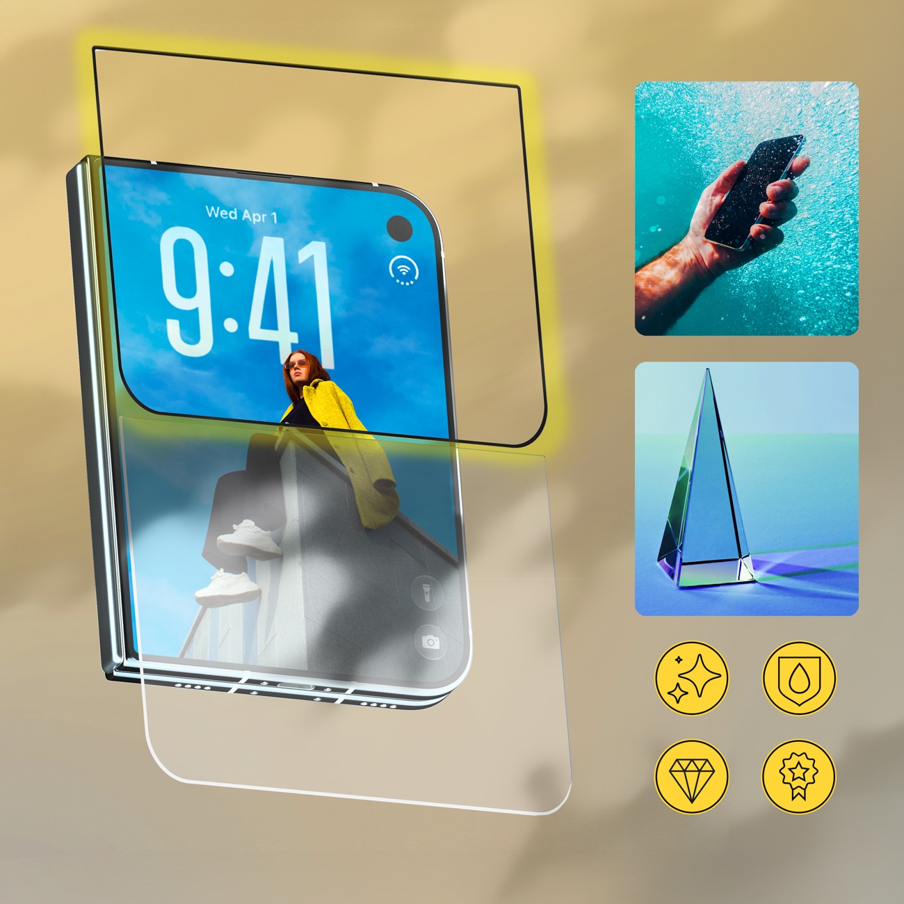 Wozinsky EasyFit klart hærdet glas til iPhone Duo – 2 stk.