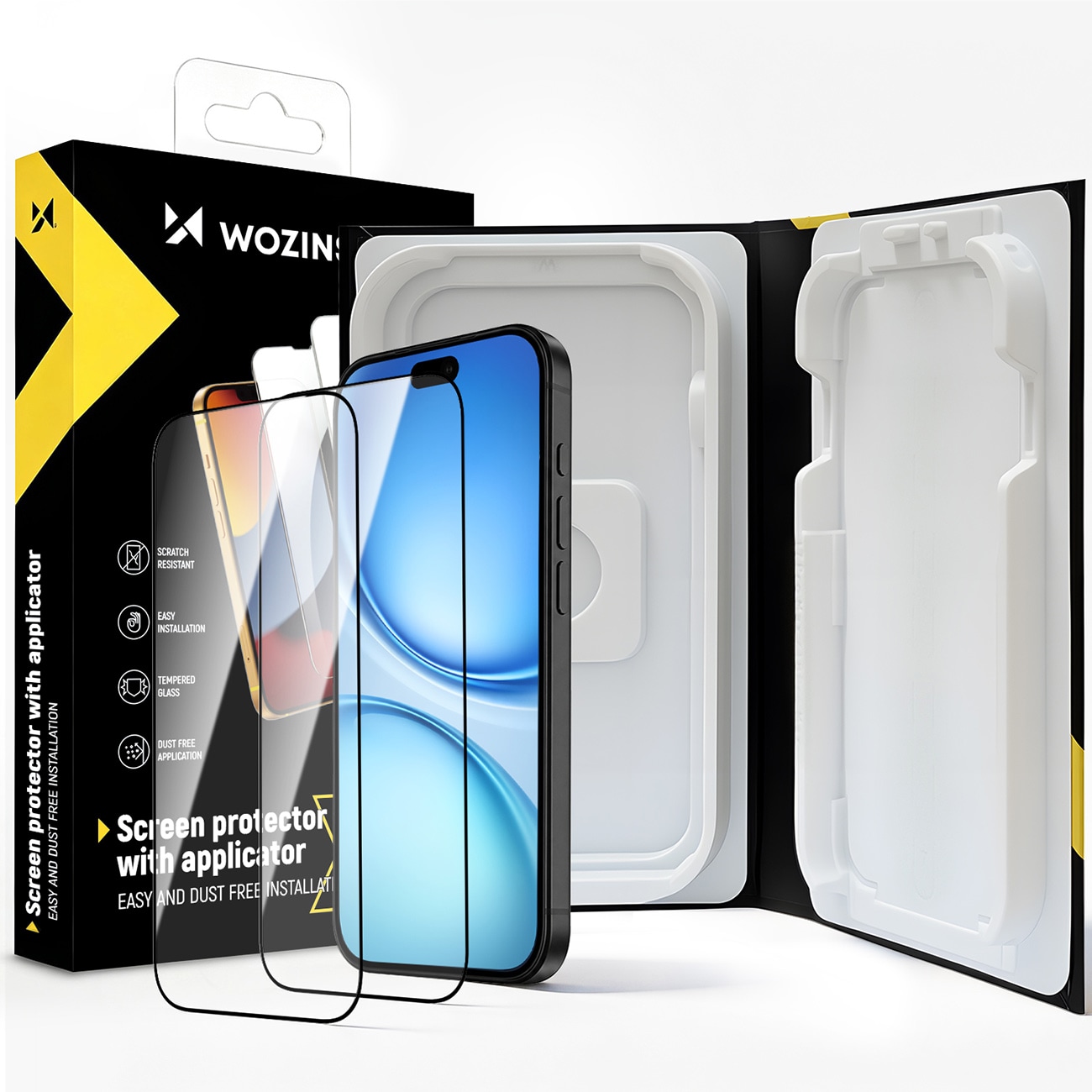 Wozinsky EasyFit Clear Glass hærdet glas til iPhone 18 Pro Max / 17 Pro Max – 2 stk.