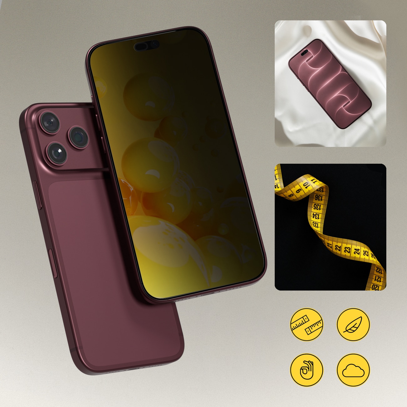 Wozinsky EasyFit Privacy Glass-skærmbeskytter til iPhone 18 Pro Max – 2 stk.