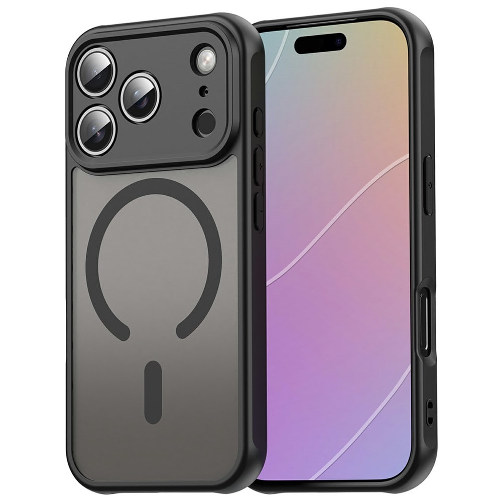 iPhone 18 Pro Max / 17 Pro Max PC TPU magnetisk mat etui, faldbeskyttet – sort