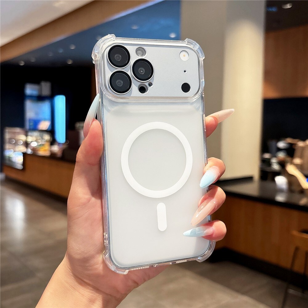iPhone 18 Pro Max / 17 Pro Max magnetisk TPU-etui med aftageligt kameradæksel – gennemsigtigt