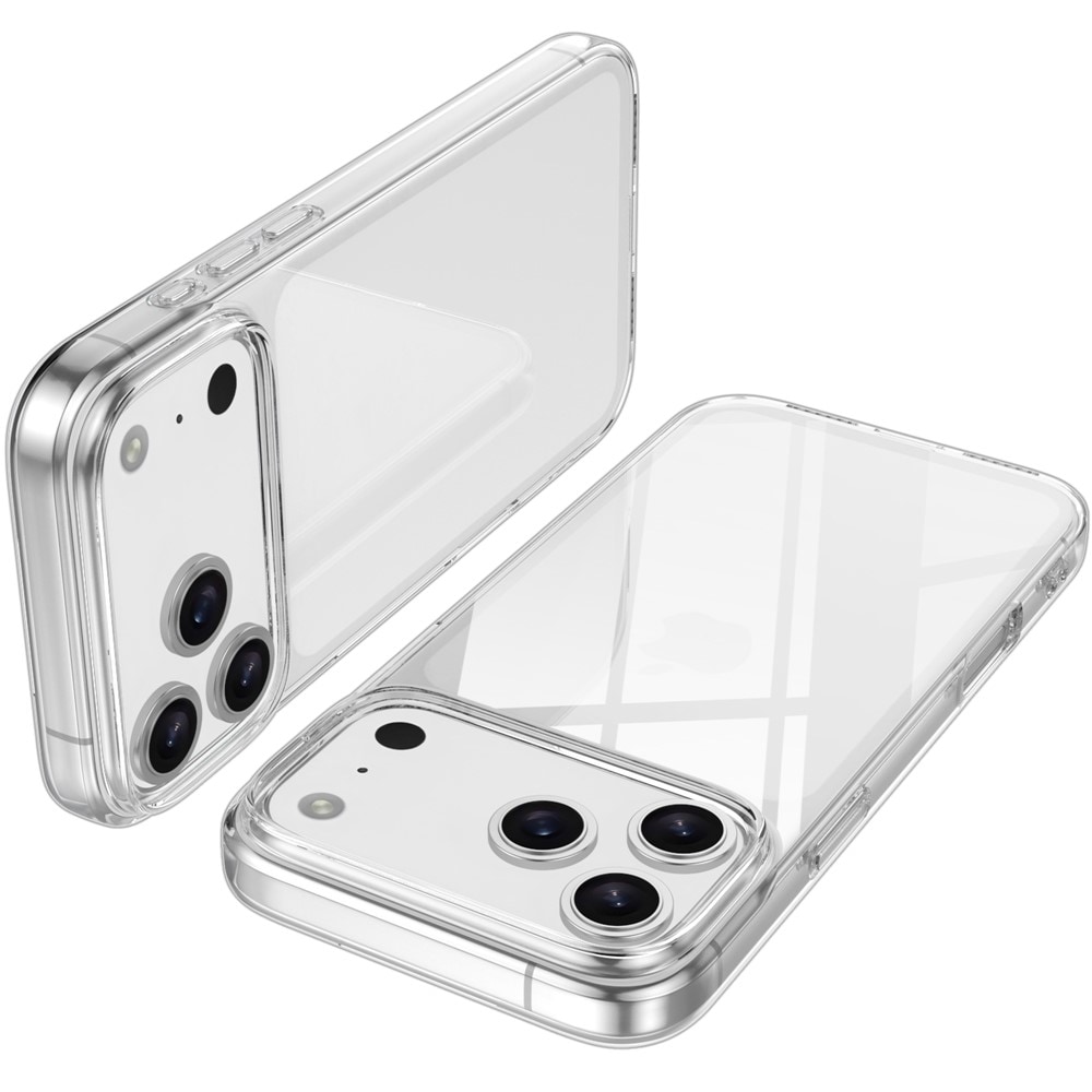 iPhone 18 Pro / 17 Pro TPU-etui med fingeraftryksbeskyttelse – gennemsigtigt