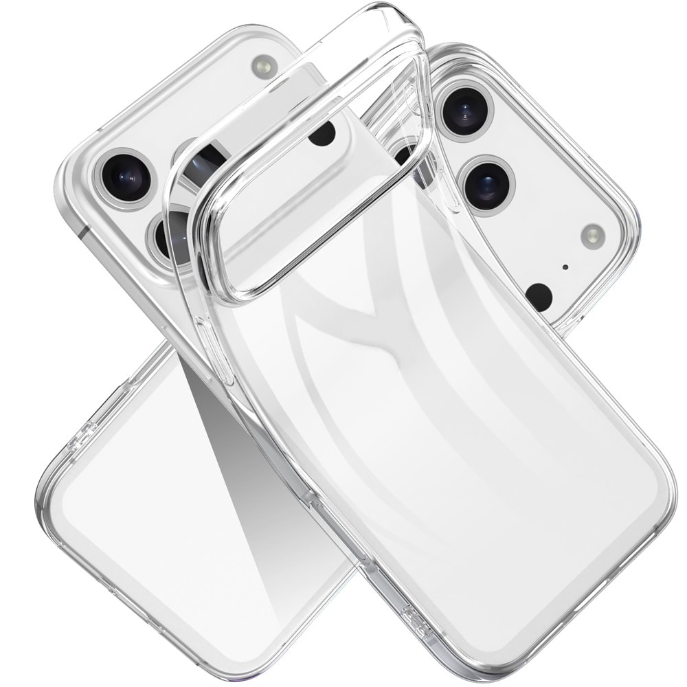 iPhone 18 Pro Max / 17 Pro Max TPU-etui med fingeraftryksbeskyttelse – gennemsigtigt