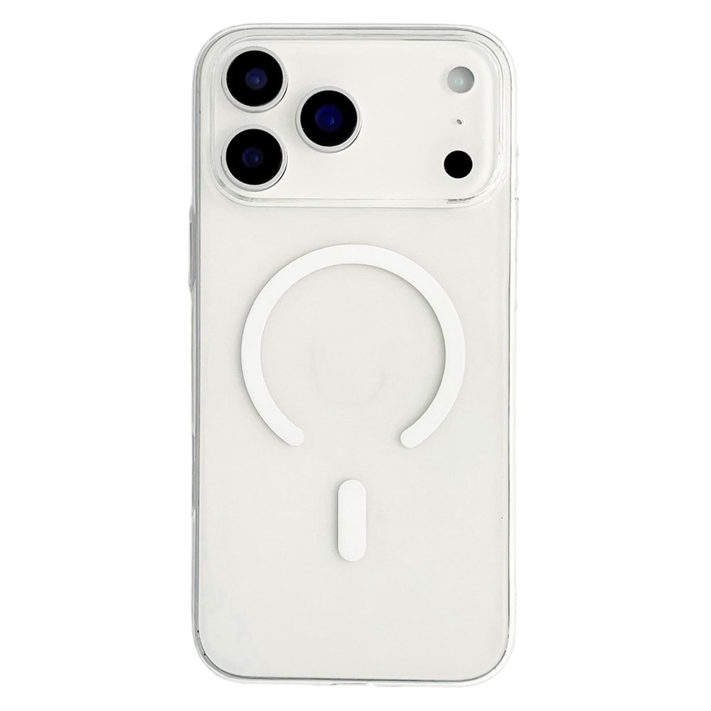 MagSafe-kompatibel iPhone 18 Pro / 17 Pro PC-etui – gennemsigtig hvid