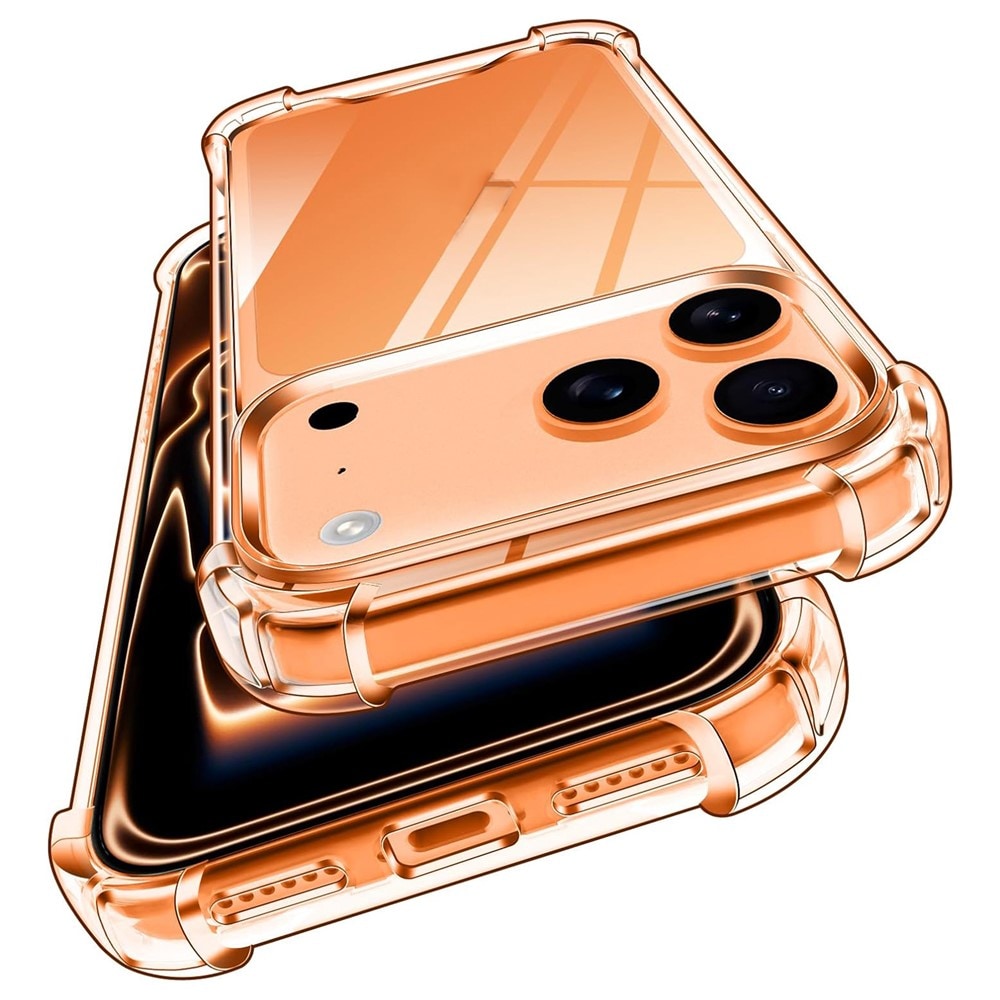 Hybrid-etui i akryl og TPU til iPhone 18 Pro / 17 Pro med kamerabeskyttelse – gennemsigtigt