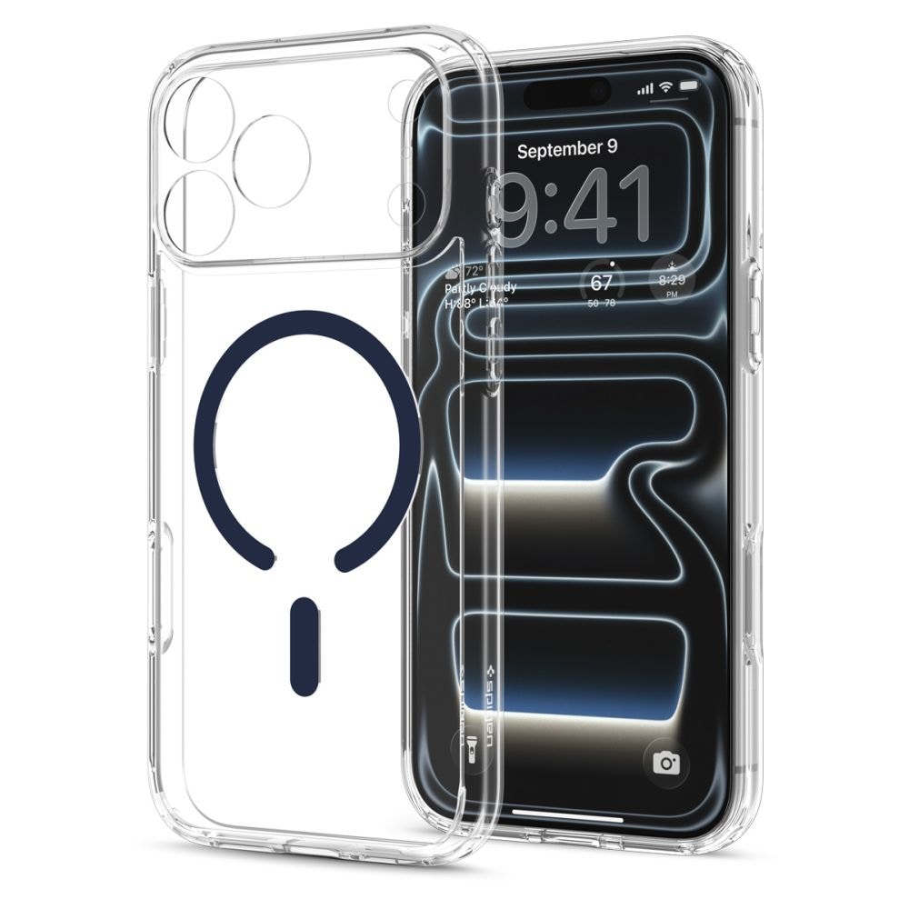 Spigen Ultra Hybrid MagSafe-etui til iPhone 18 Pro / 17 Pro – Klar marineblå
