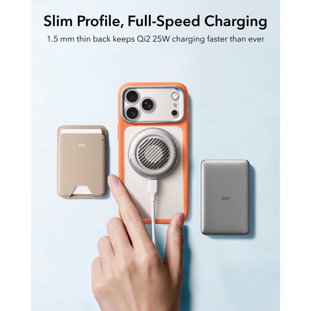 ESR Classic Hybrid-etui med støttefod og MagSafe til iPhone 18 Pro / 17 Pro – mat orange