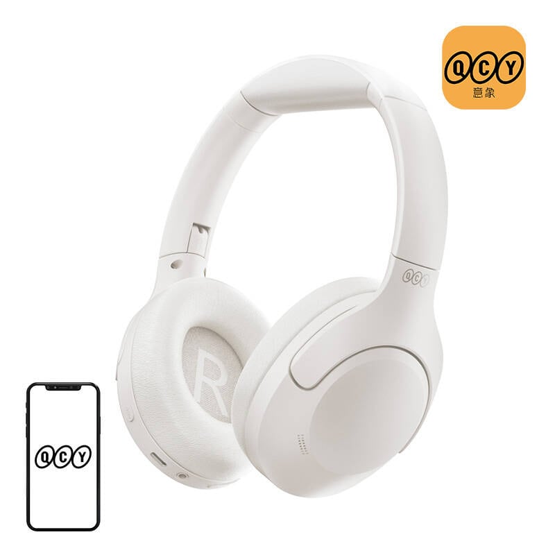 Trådløse hovedtelefoner QCY H3 lite, ANC (hvid)