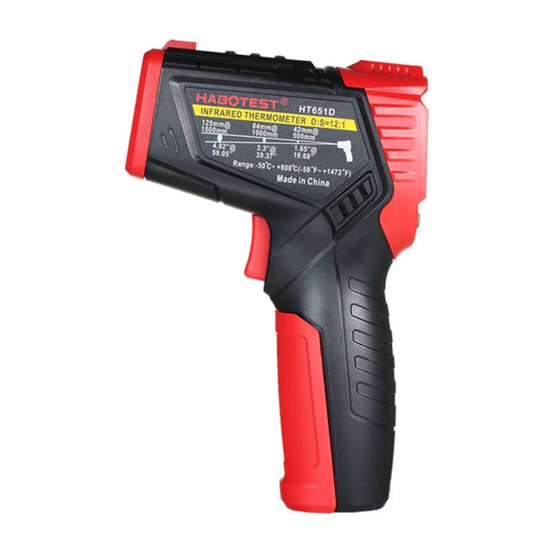 Digitalt laserpyrometer Habotest HT651D, fugtmåler