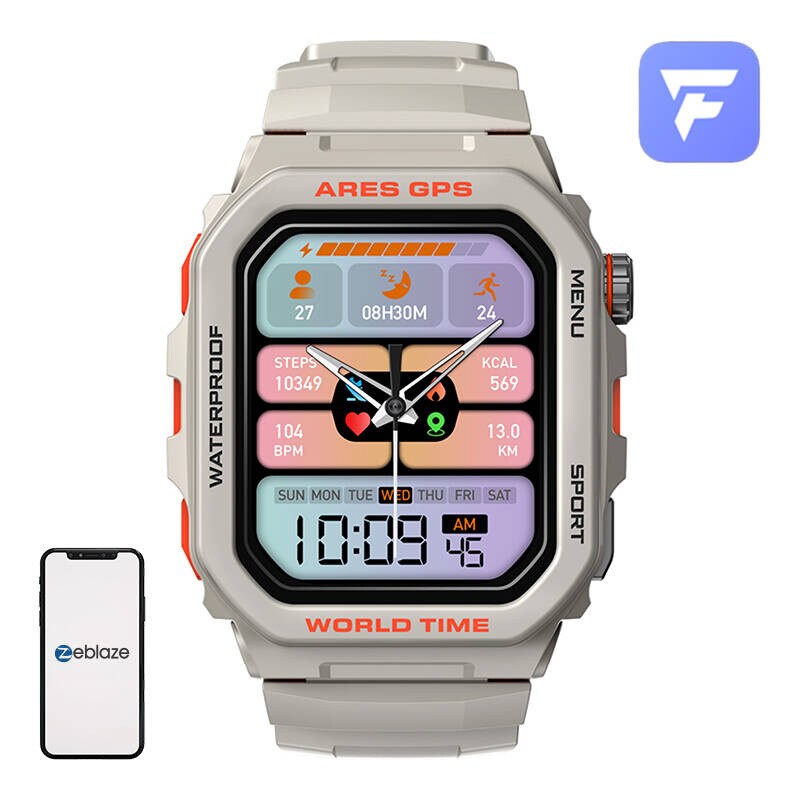 Zeblaze Ares GPS-smartwatch (hvid)