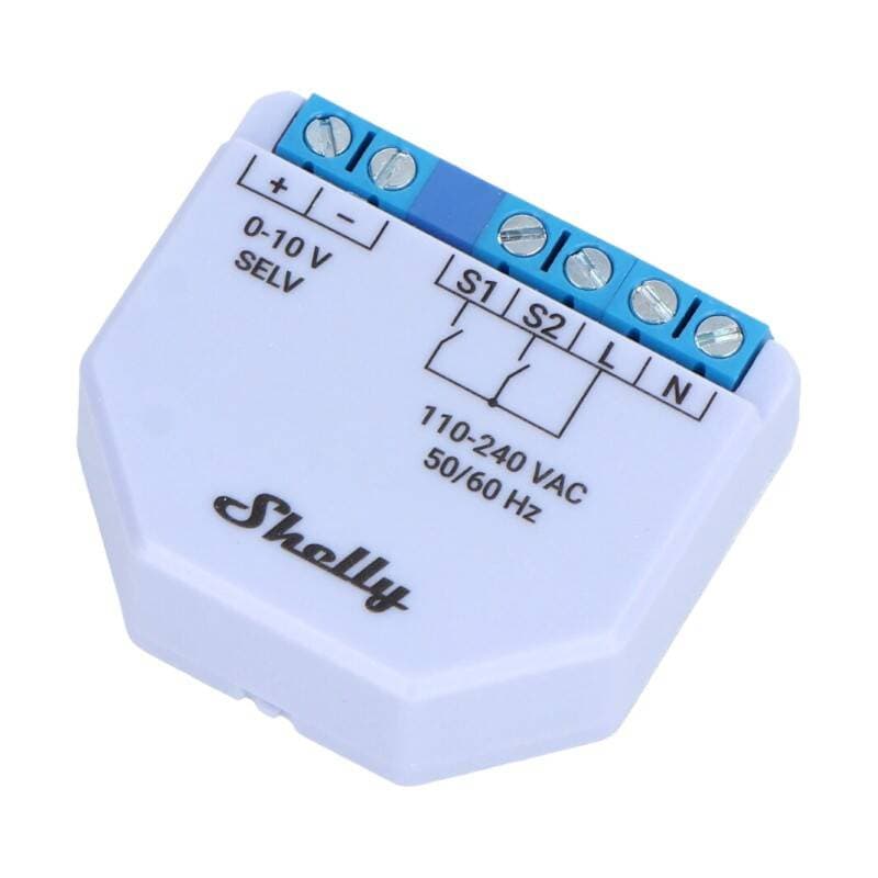 Shelly Plus 0-10V lysdæmper, WiFi/Bluetooth