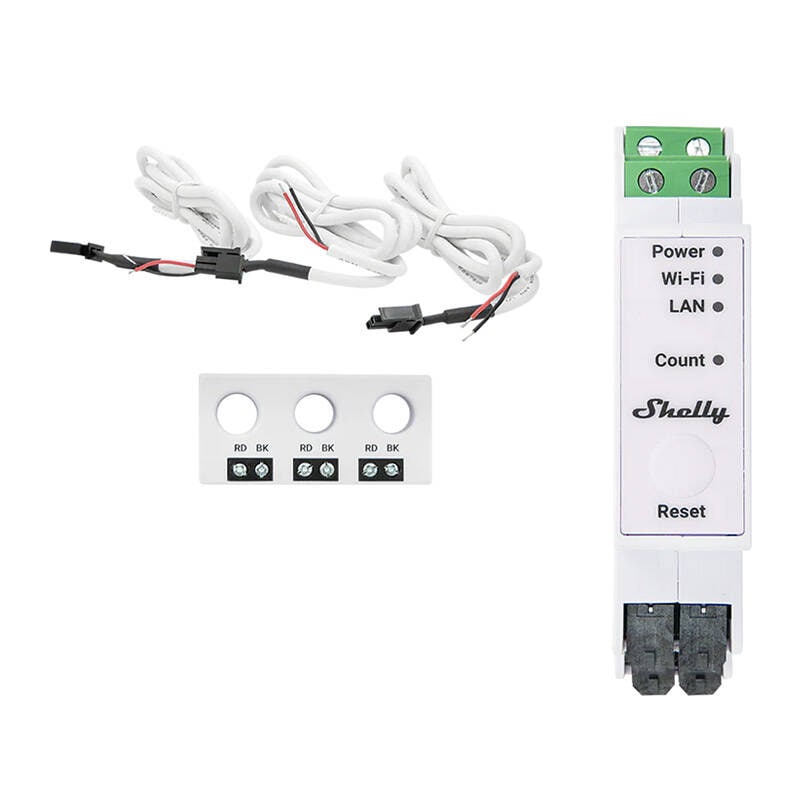 Shelly Pro 3EM-3CT63 WIFI 1/3-vejs strømforbrugsmåler