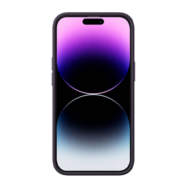 Baseus Liquid Silica Gel Case til iPhone 14 Pro (Elderberry) + hærdet glas + rengøringssæt