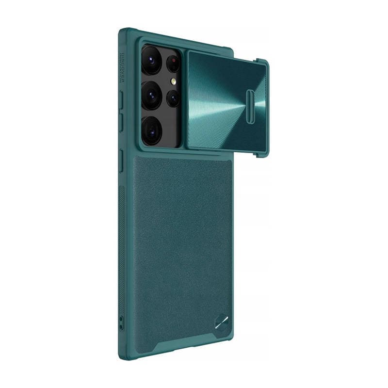 Nillkin CamShield Læder S-etui til Samsung Galaxy S23 Ultra (sprudlende grøn)