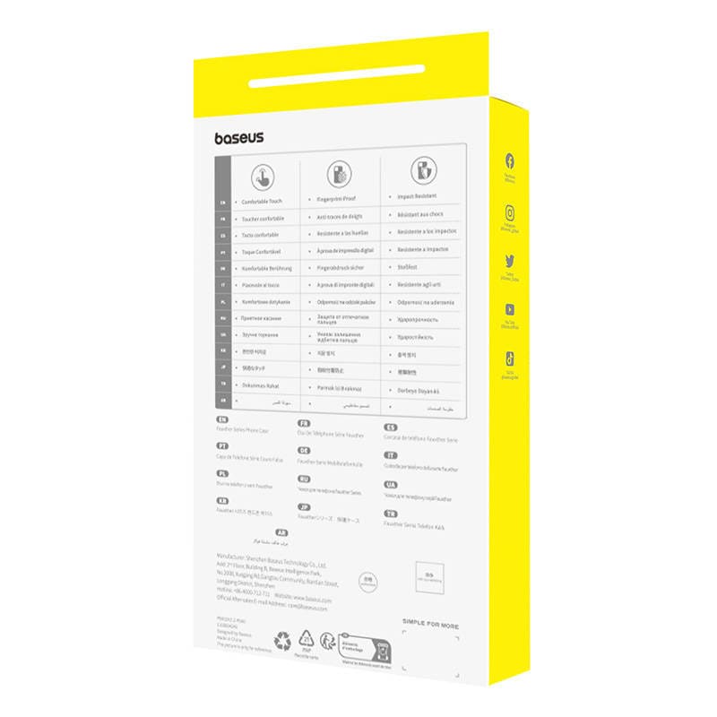 Magnetisk mobiltaske til iPhone 15 ProMax Baseus Fauxther-serien (sort)