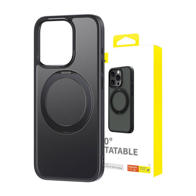 Magnetisk mobiltaske til iPhone 15 ProMax Baseus CyberLoop-serien (sort)