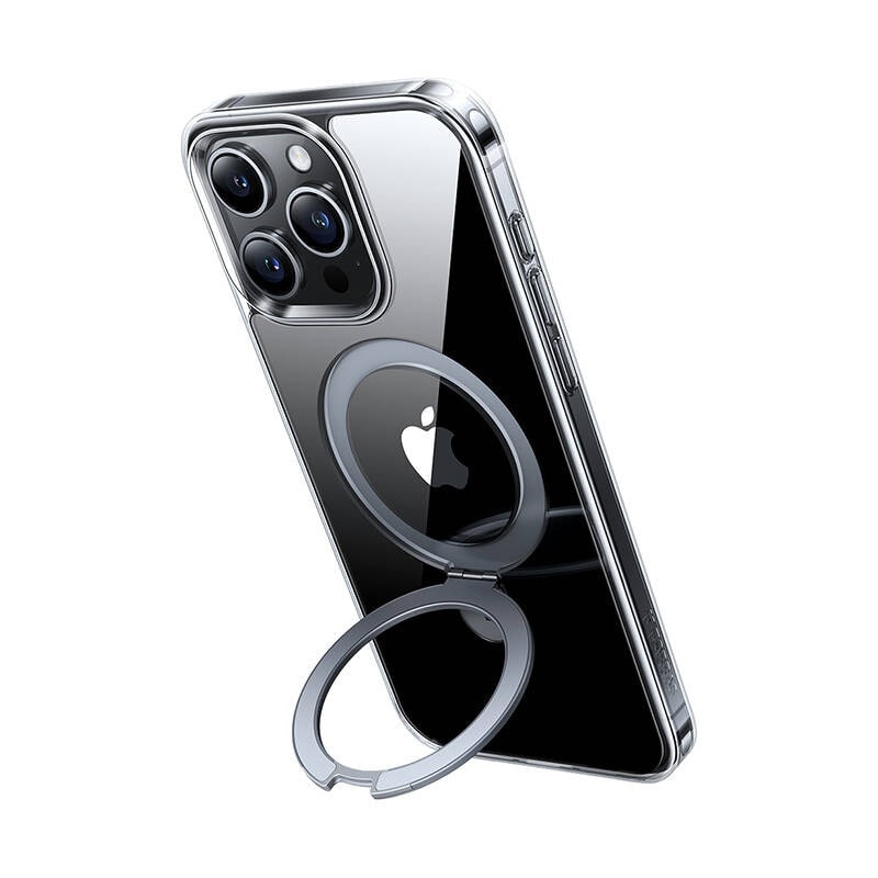 Torras mobiltaske UPRO Ostand Clear til iPhone 15 PRO (gennemsigtig)