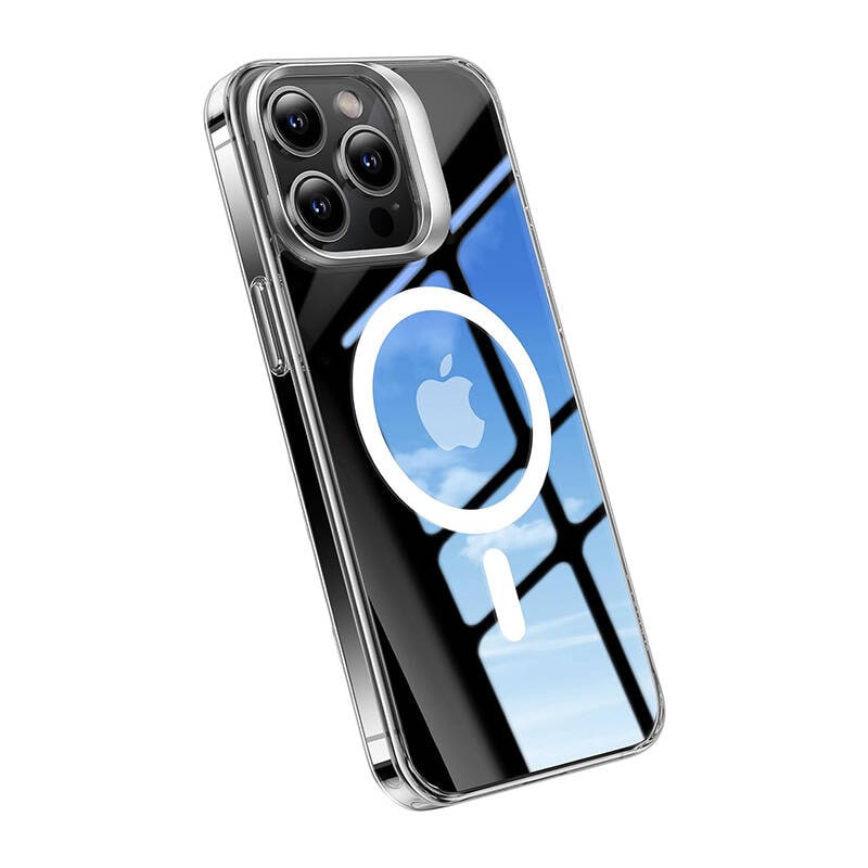 Torras mobiltaske UPRO Lstand Clear-Mag til iPhone 15 (gennemsigtig)