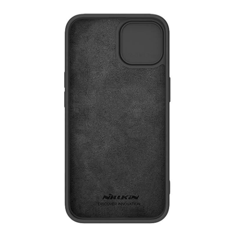 Nillkin CamShield Silky silikoneetui til iPhone 15 Plus (sort)
