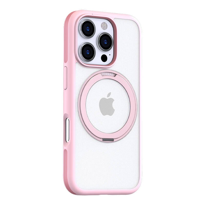 Torras Ostand R Fusion-etui til iPhone 16 ProMax (pink)