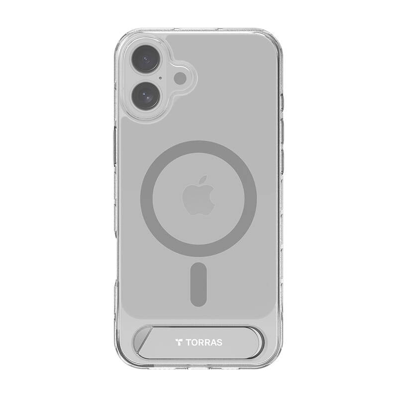 Torras Pstand Series-etui til iPhone 16 Plus (gennemsigtig)