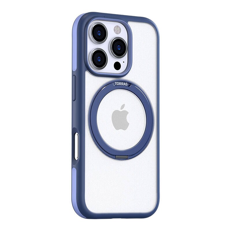 Torras Ostand R Fusion Series-etui til iPhone 16 Pro (blå)