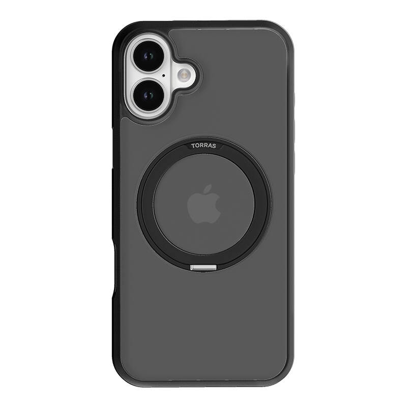Torras Ostand Pro-etui til iPhone 16 (sort)