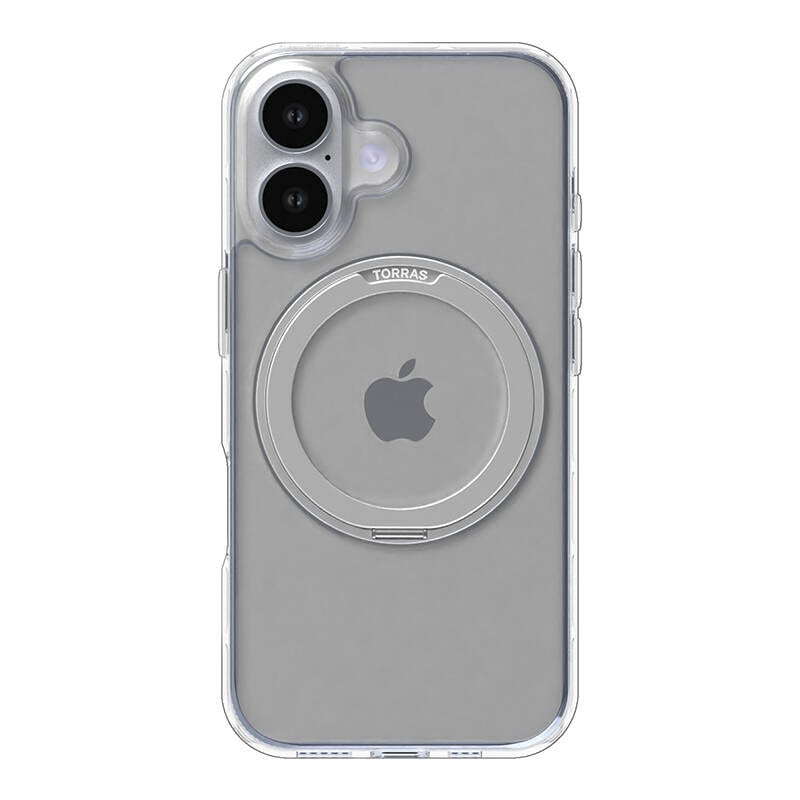Torras Ostand Pro-etui til iPhone 16 (gennemsigtig)