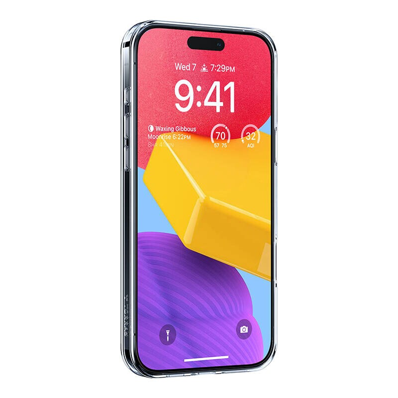 Torras Ostand Pro-etui til iPhone 16 Plus (gennemsigtig)