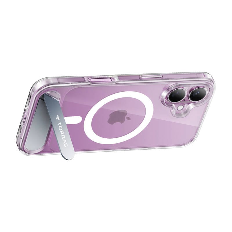 Torras Pstand Series-etui til iPhone 16 (gennemsigtig)