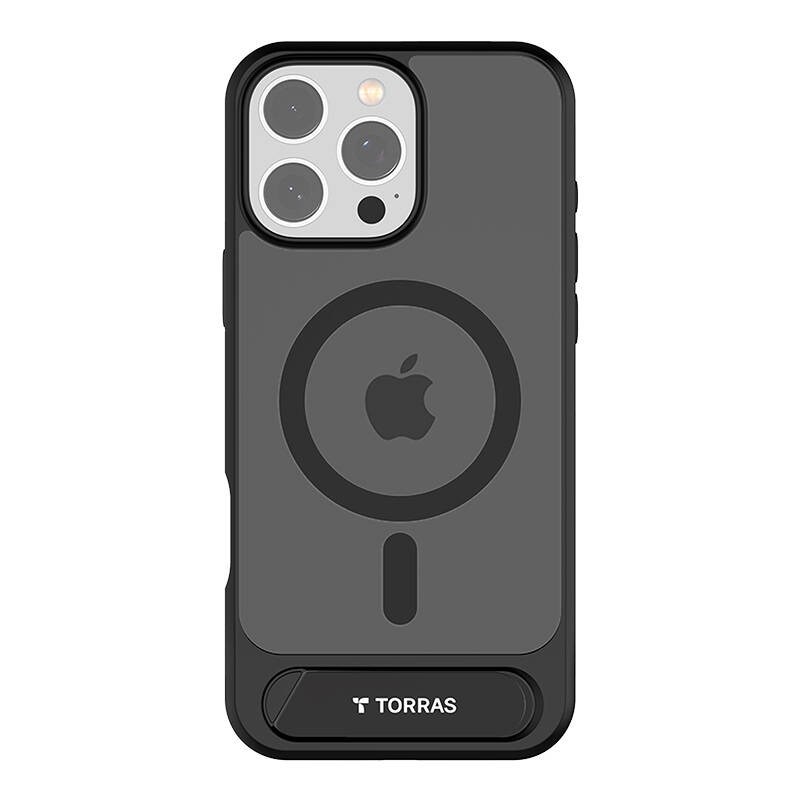 Torras Pstand Series-etui til iPhone 16 Pro (sort)